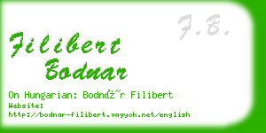 filibert bodnar business card